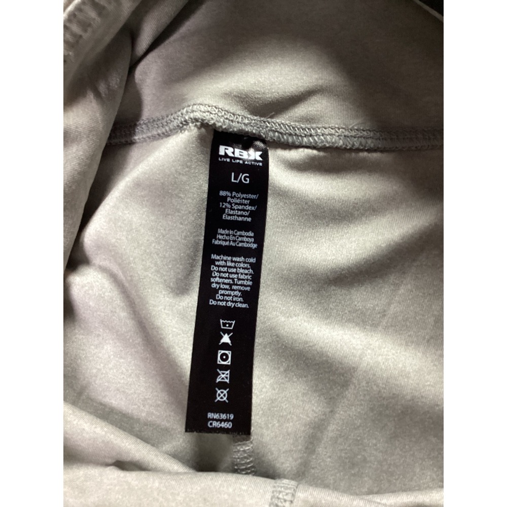 RBX NWT L Gray Capri Leggings Laser Cut Perforated Activewear Tights Athleisure - Picture 4 of 6